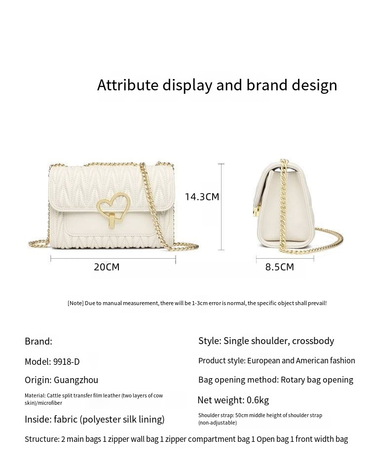 2025 New Genuine Leather Womens Bag  Quilted Crossbody Handbag